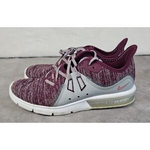 Nike Womens Air Max Sequent 3 Bordeaux Gray Sneakers Shoes Size 8 908993-606
